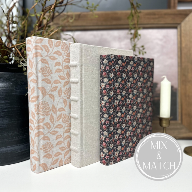 House of Elements Fabric Covered Books for Shelf Decor