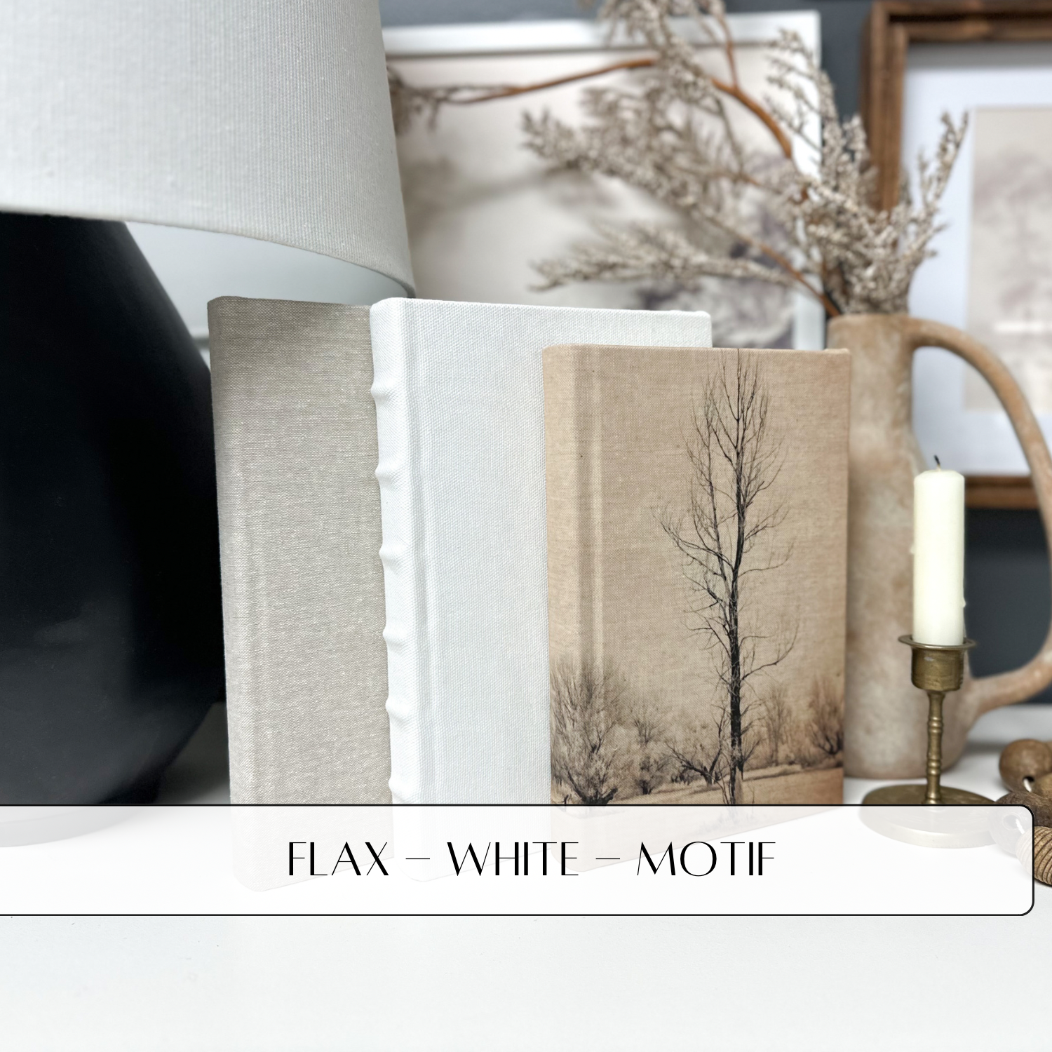 House of Elements Fabric Wrapped Decorative Books