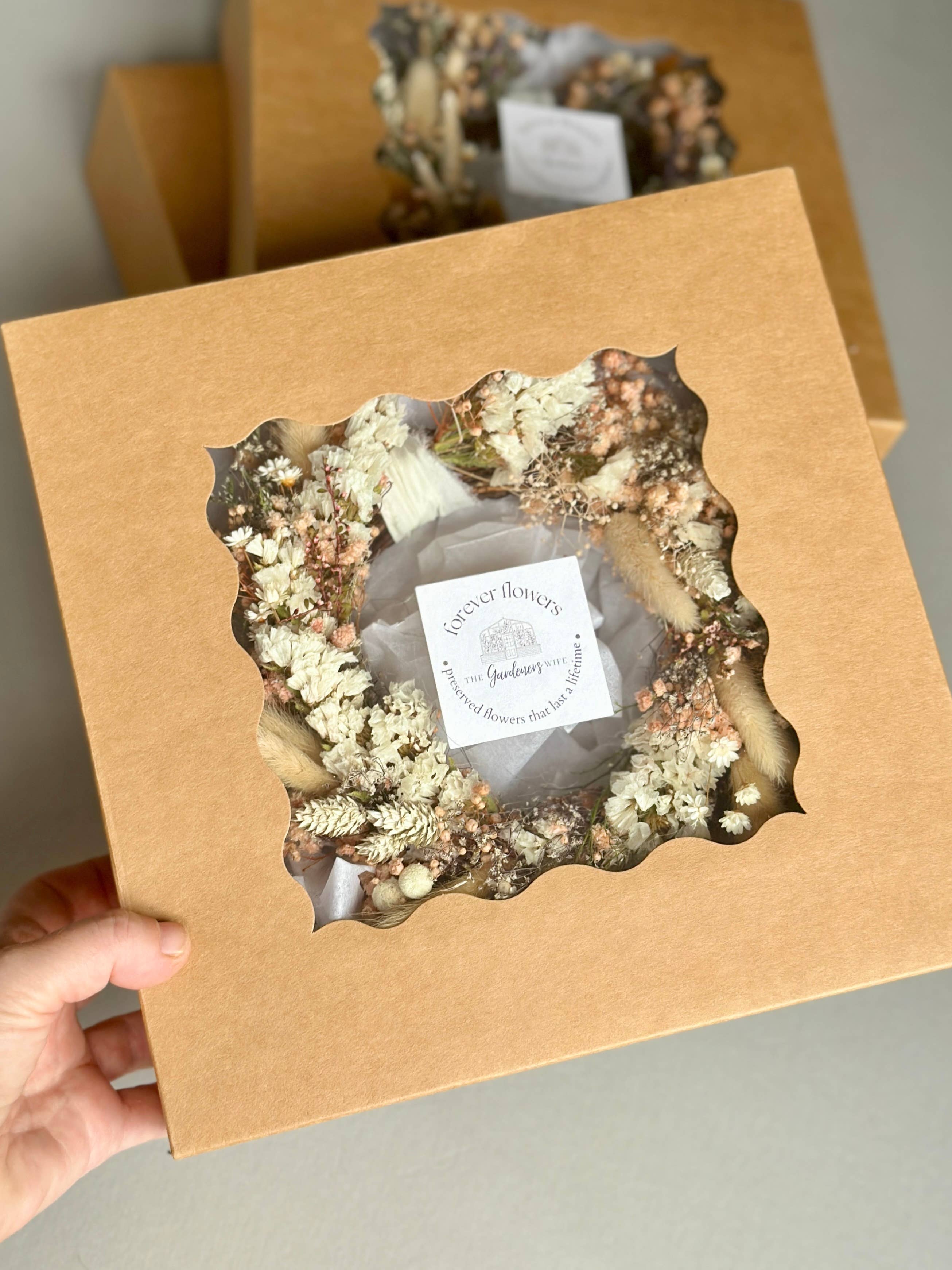 Forever Flowers Mini Grapevine Wreath