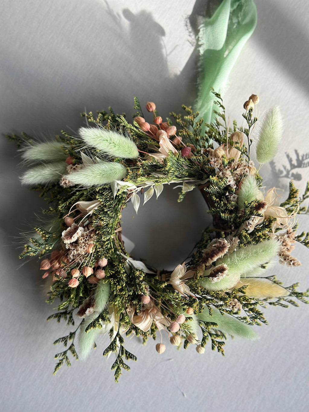 Forever Flowers Mini Grapevine Wreath