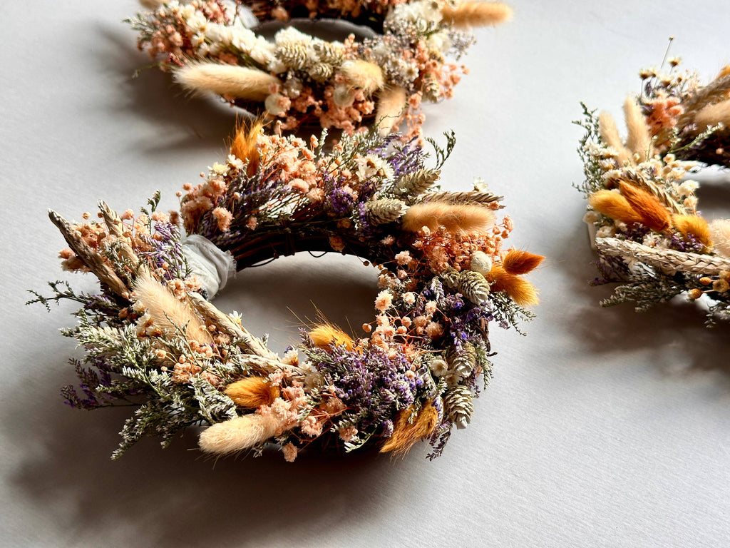 Forever Flowers Mini Grapevine Wreath