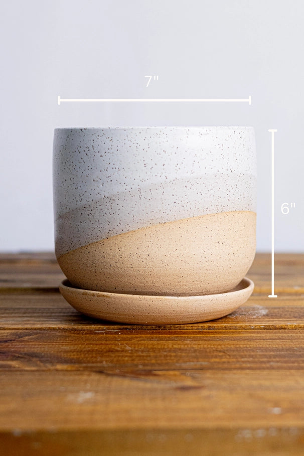 Handmade Ceramic Planter with Saucer