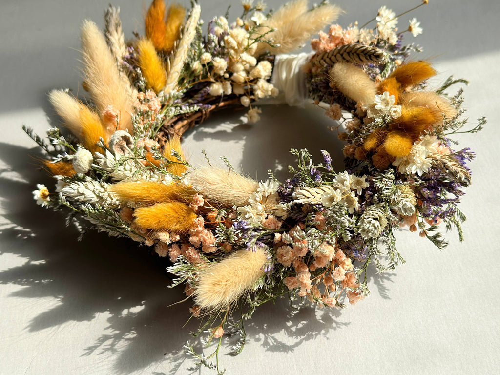 Forever Flowers Mini Grapevine Wreath