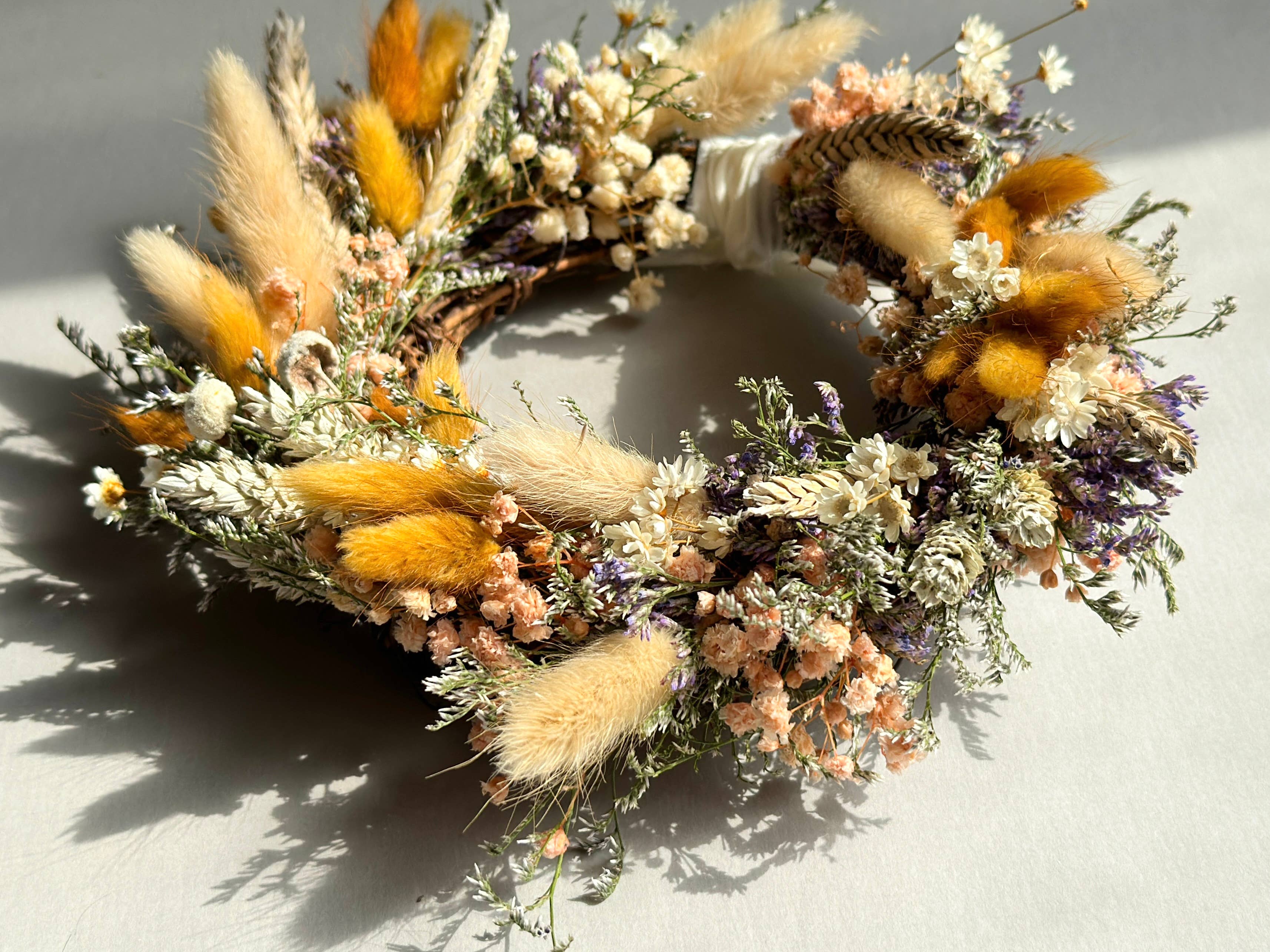 Forever Flowers Mini Grapevine Wreath