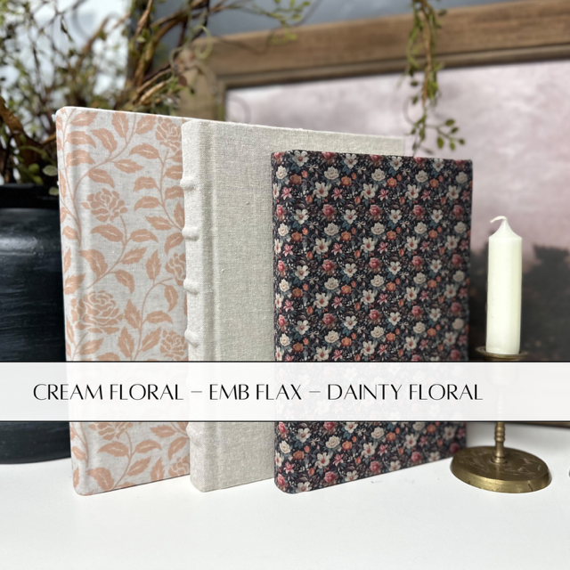 House of Elements Fabric Covered Books for Shelf Decor