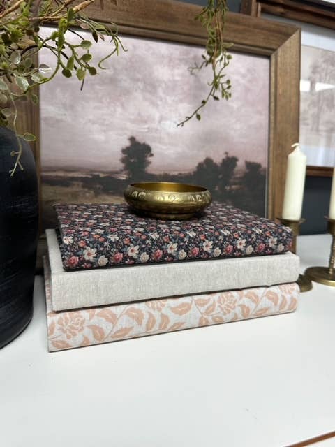 House of Elements Fabric Covered Books for Shelf Decor
