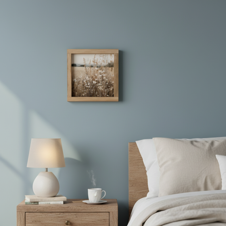 Ruby Wall Art with Handmade Birch Frame