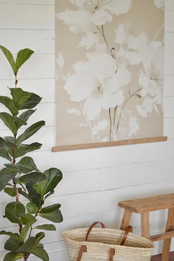 White Gables Home Neutral Florals Tapestry