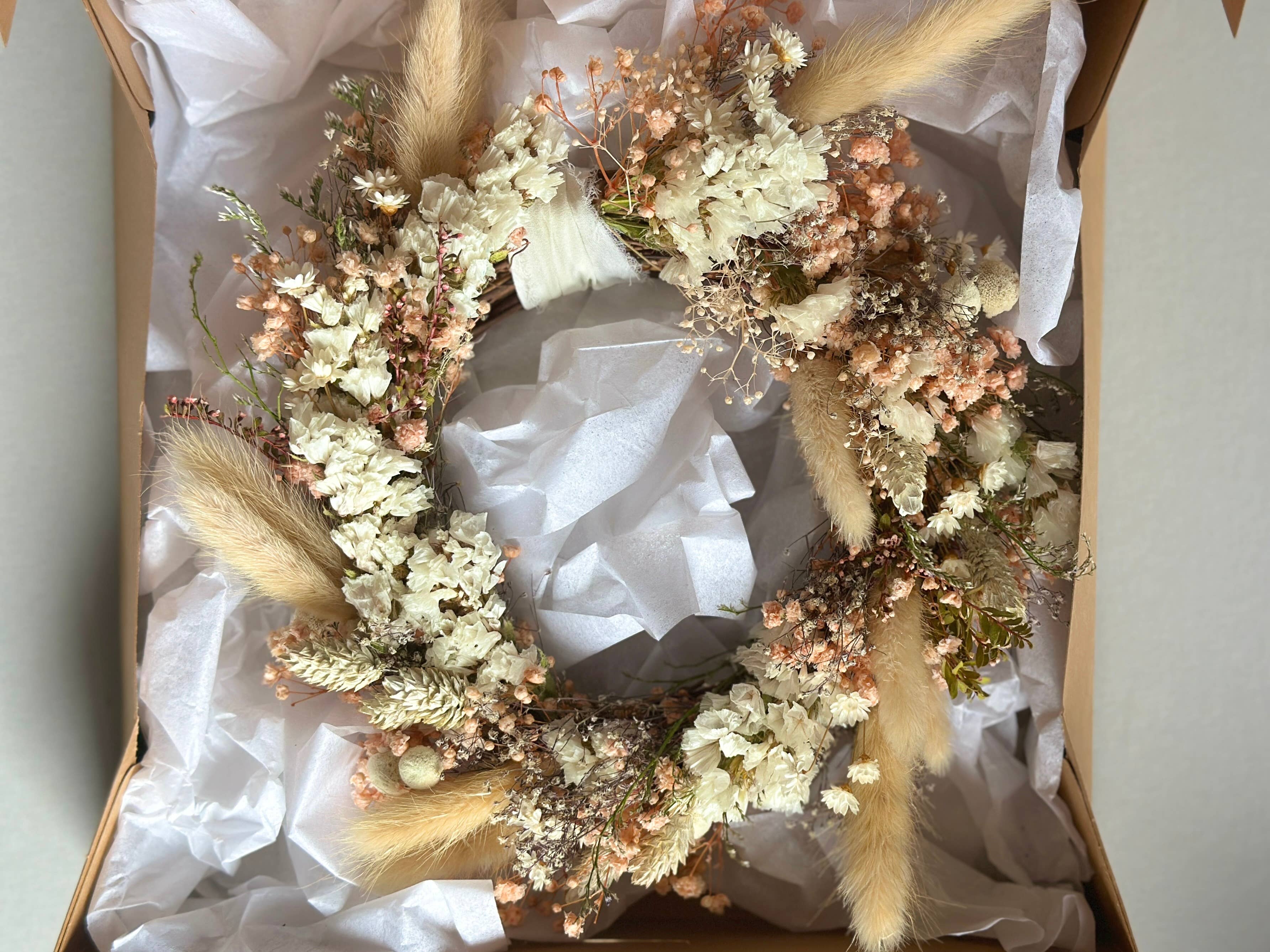 Forever Flowers Mini Grapevine Wreath