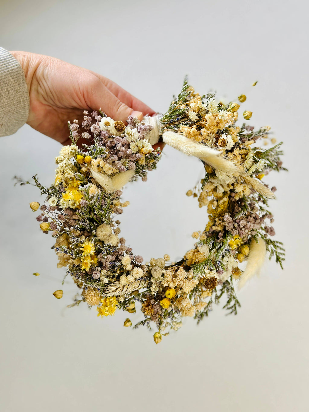 Forever Flowers Mini Grapevine Wreath