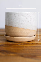 Handmade Ceramic Planter with Saucer