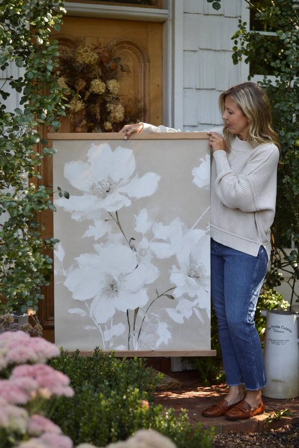 White Gables Home Neutral Florals Tapestry