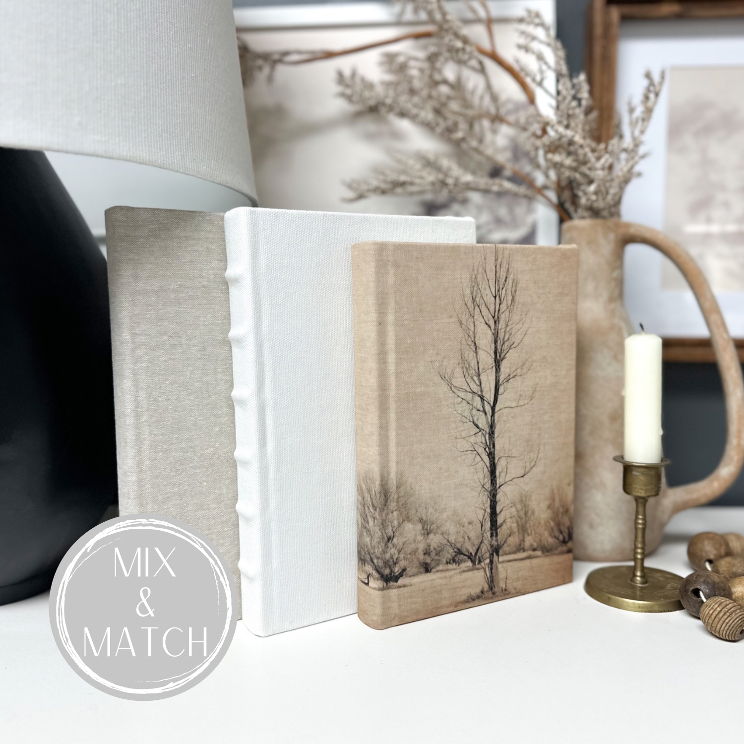 House of Elements Fabric Wrapped Decorative Books