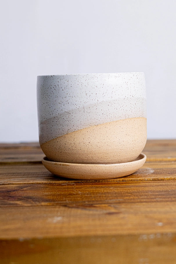 Handmade Ceramic Planter with Saucer
