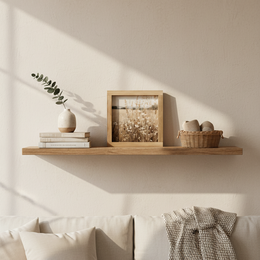 Ruby Wall Art with Handmade Birch Frame