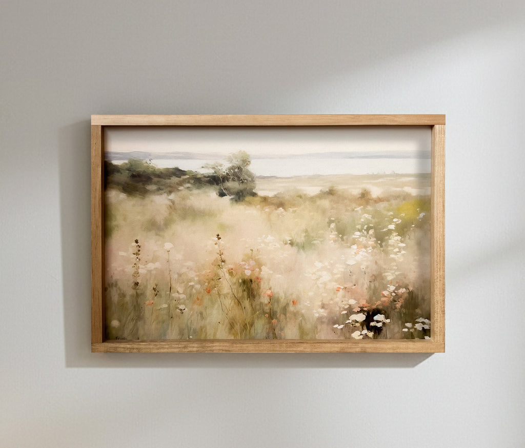 Florence Wildflower Wall Art with Handmade Birch Frame