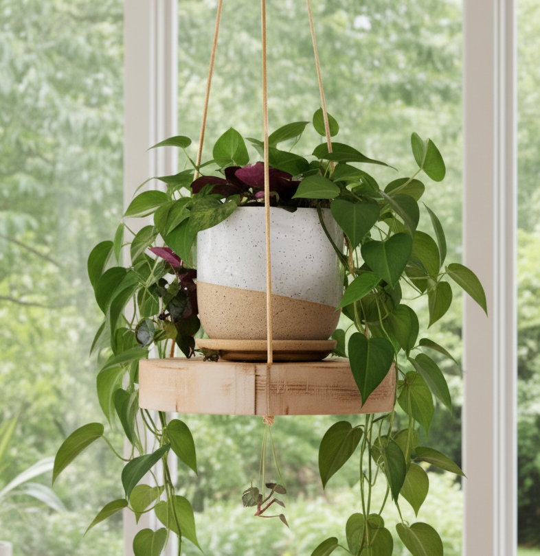 Reclaimed Wood Hanging Plant Hanger