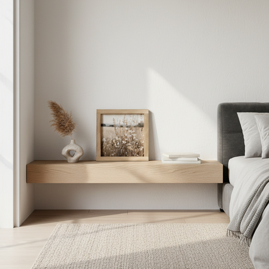 Ruby Wall Art with Handmade Birch Frame