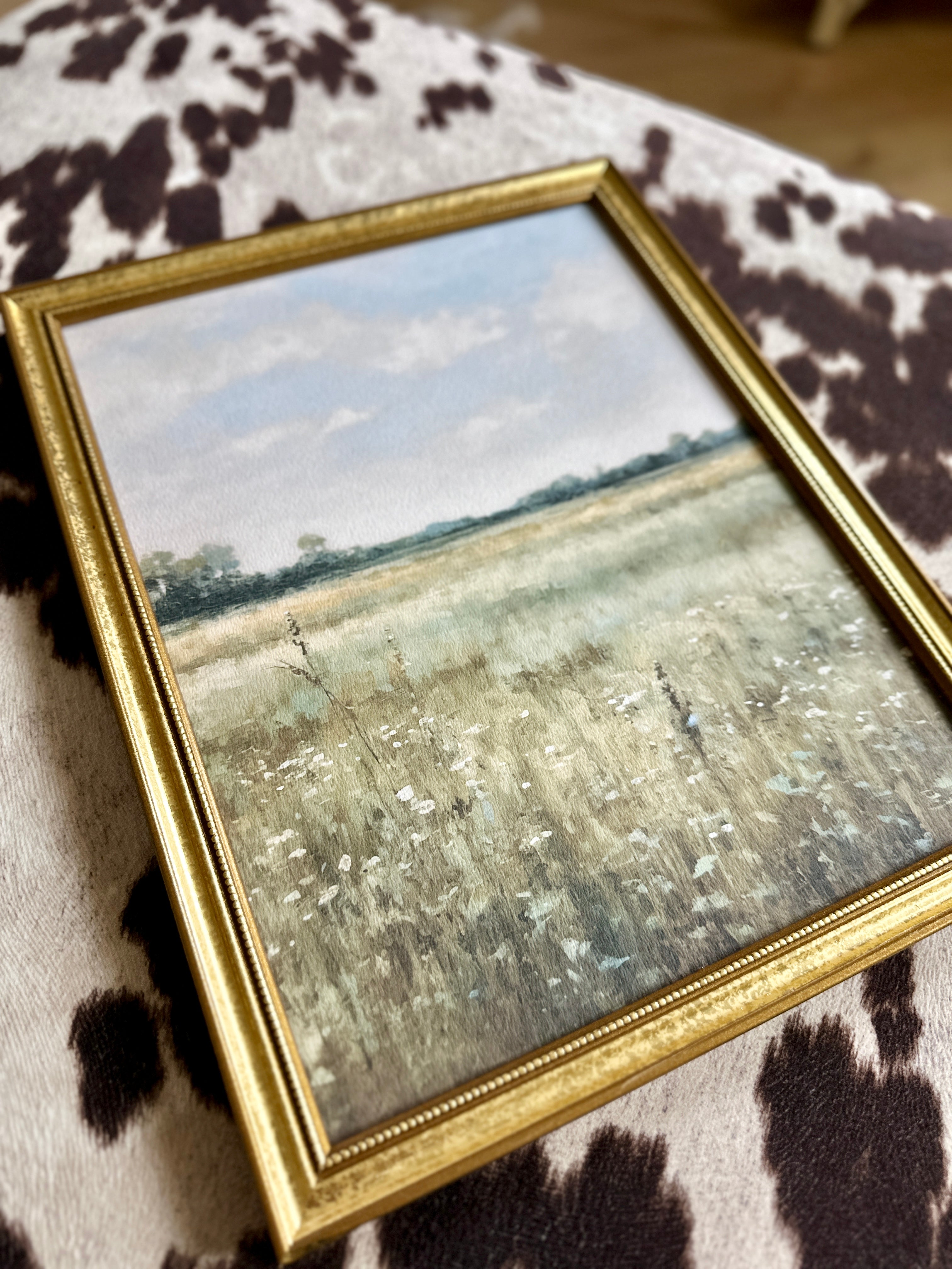 White Gables Home Windswept Field Artwork