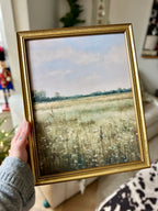 White Gables Home Windswept Field Artwork