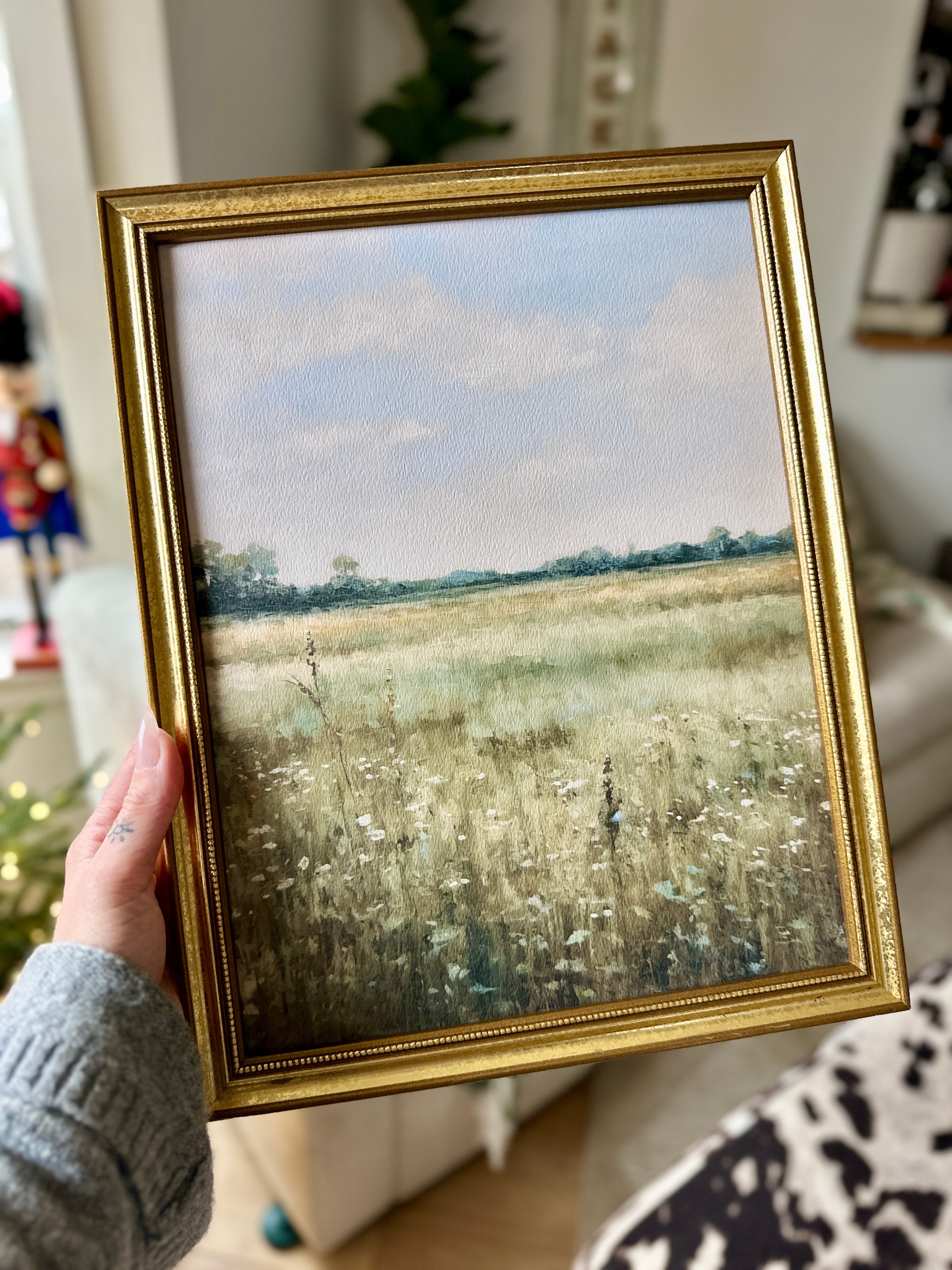 White Gables Home Windswept Field Artwork