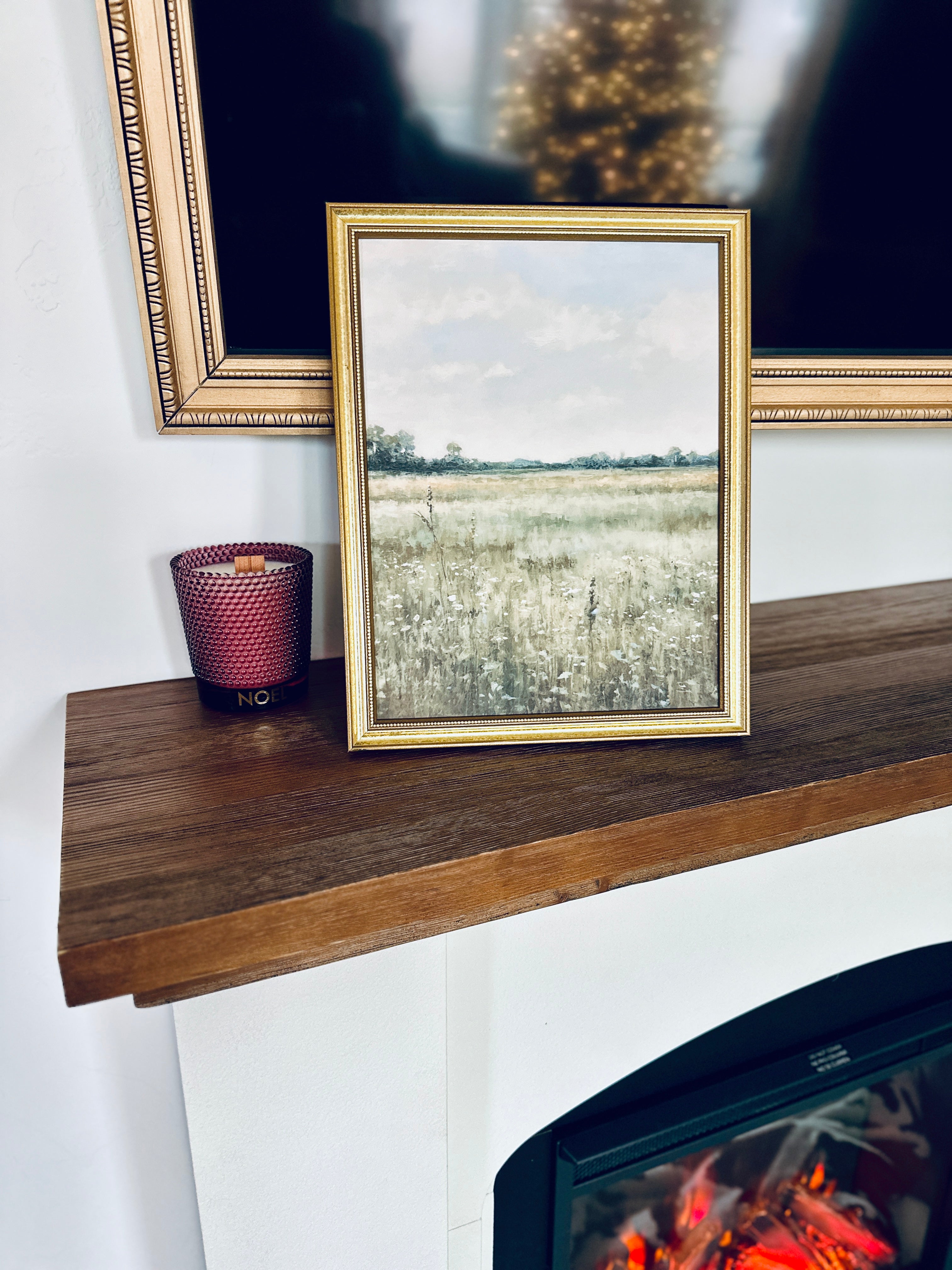 White Gables Home Windswept Field Artwork