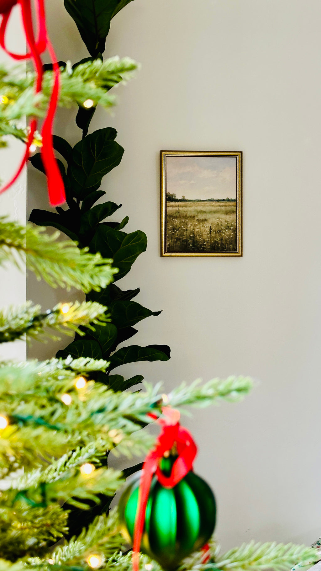White Gables Home Windswept Field Artwork